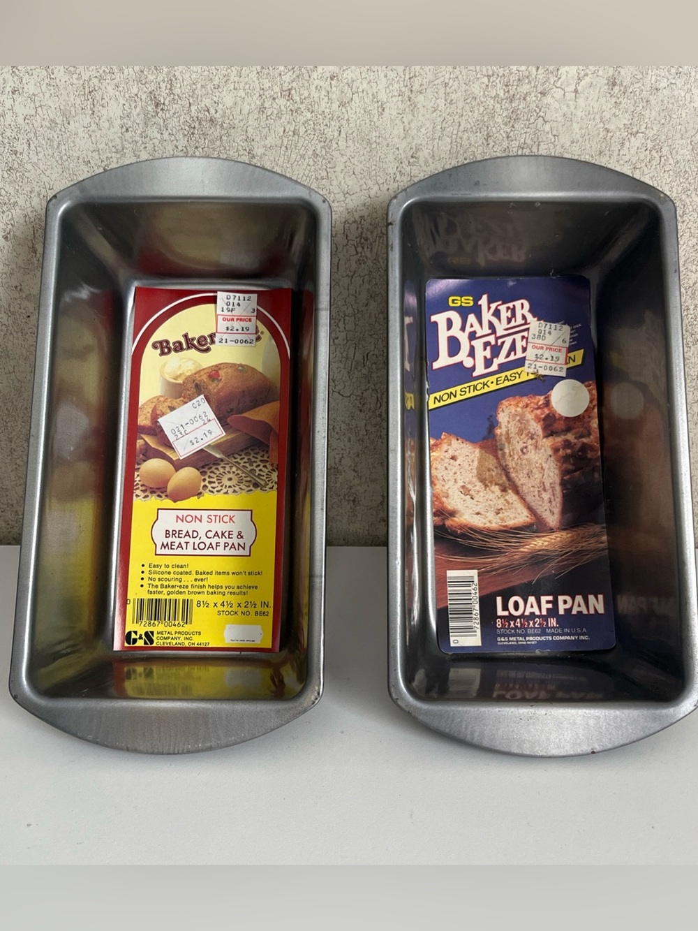 Vintage Loaf Pan Bakers Bundle Non Stick Cake Bread Meat Loaf Pan Set of 2 New